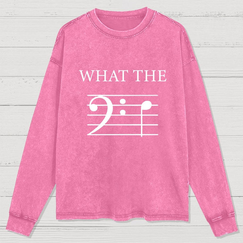 What The F (Bass) Washed Long Sleeve Tee