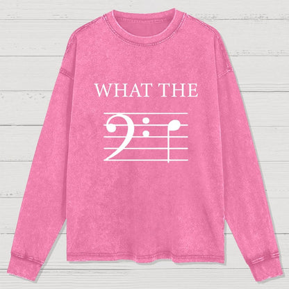 What The F (Bass) Washed Long Sleeve Tee