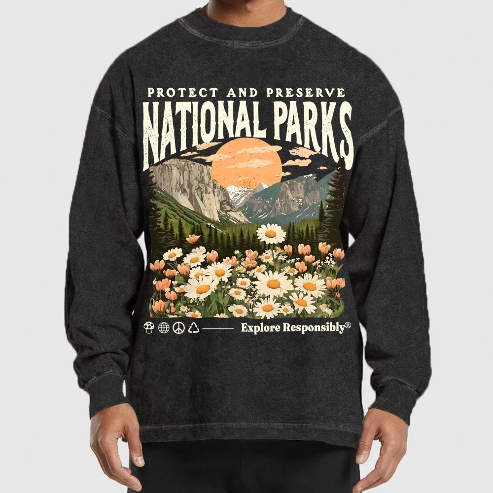 National Parks Washed Long Sleeve Tee