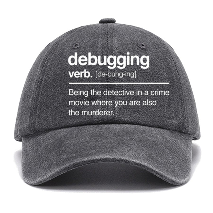 Debugging Verb - NERD Hat - IT Hat - Computer Coder Hat