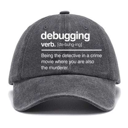 Debugging Verb - NERD Hat - IT Hat - Computer Coder Hat