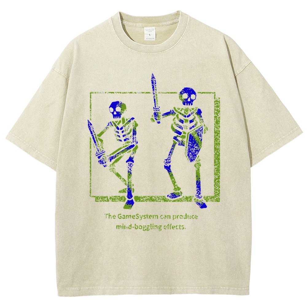 MIND-BOGGLING SKELETONS Vintage Distressed T-shirt