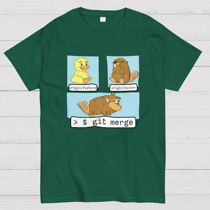 Git Merge Programmer Geeky T-Shirt