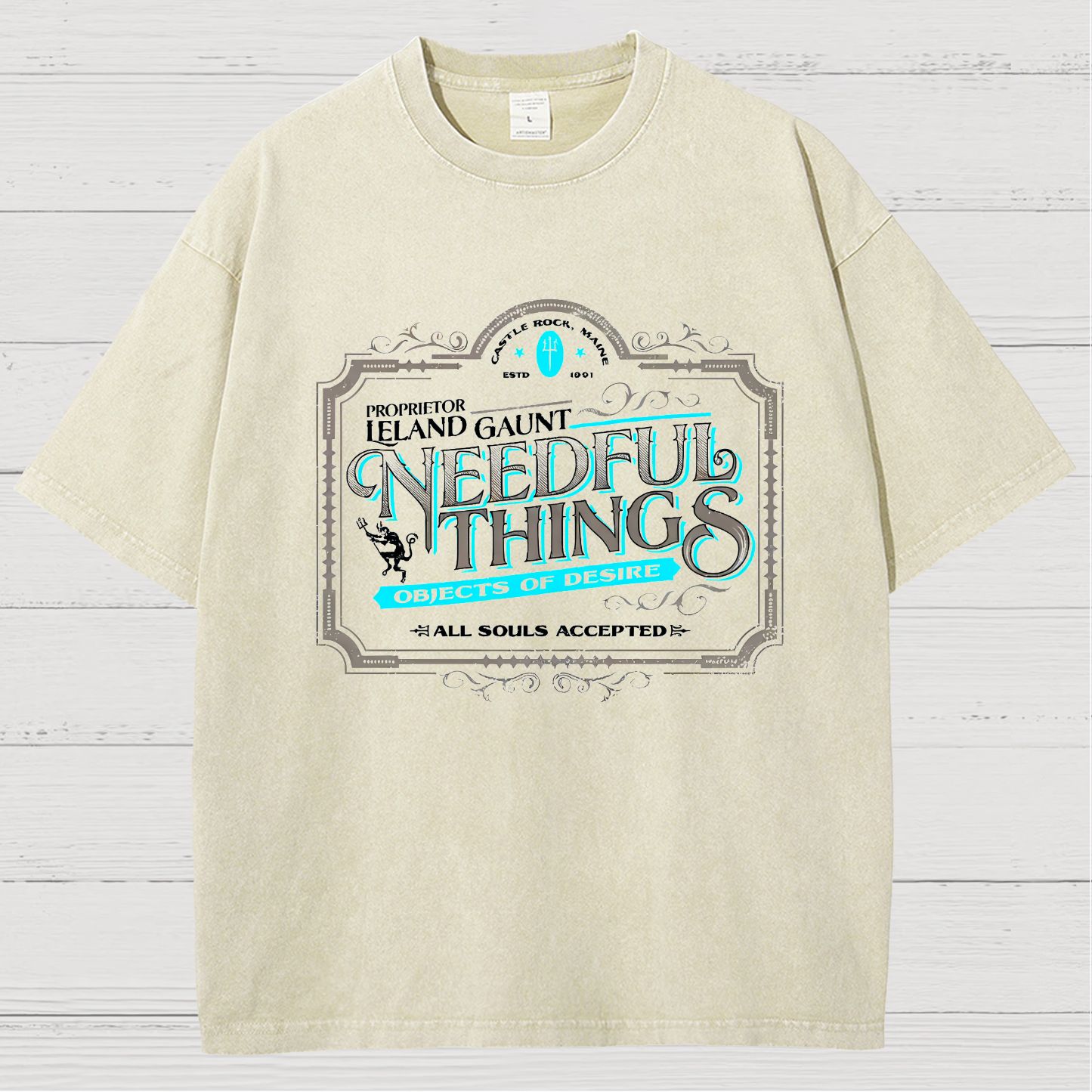 Needful Things Gothic Horror Graphic Vintage Distressed T-shirt