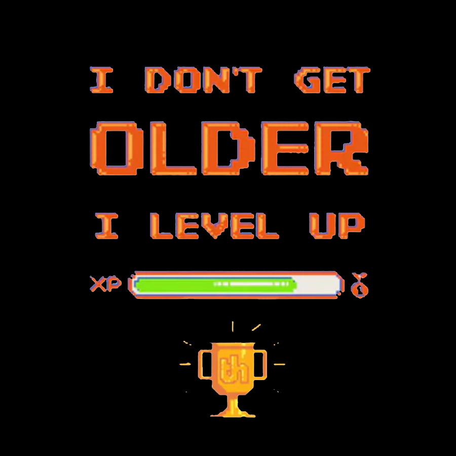I DON'T GET OLDER I LEVEL UP Geeky T-Shirt