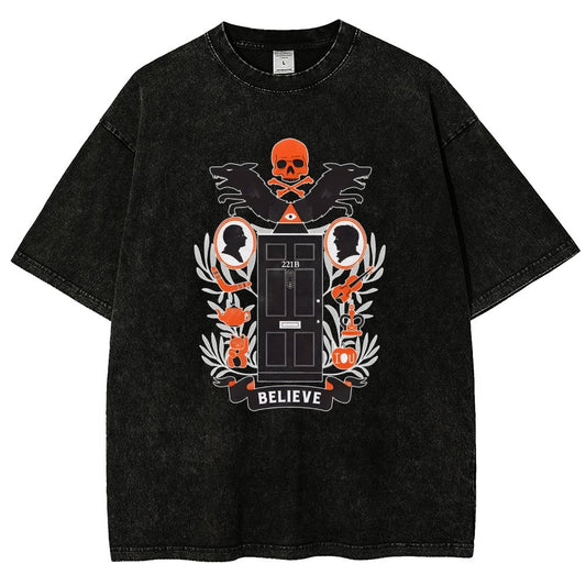 221b Elm St Vintage Distressed T-shirt