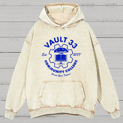 Community College Vintage Distressed Hoodie