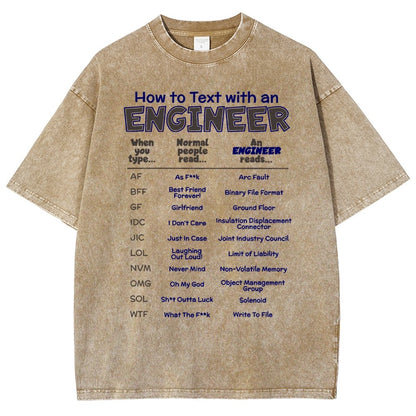 How To Text With An Engineer Vintage Distressed T-shirt