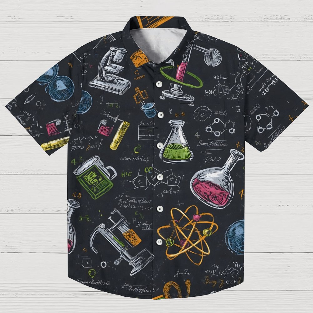 Chemical formula diagram Geek Hawaiian Shirt