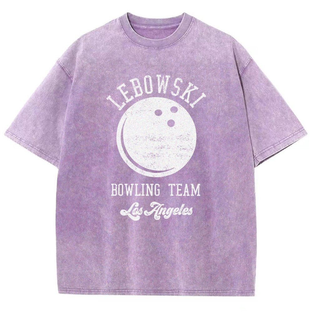 Lebowski Bowling Team Vintage Distressed T-shirt