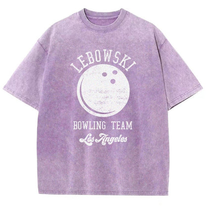 Lebowski Bowling Team Vintage Distressed T-shirt