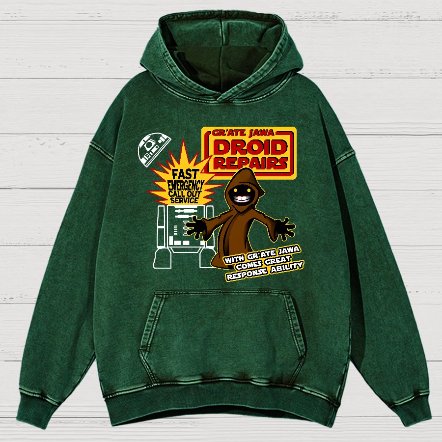 Robot Maintenance Vintage Distressed Hoodie