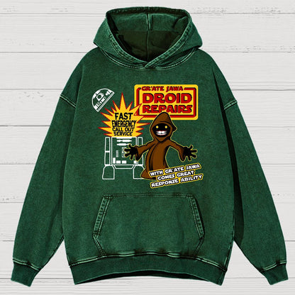 Robot Maintenance Vintage Distressed Hoodie