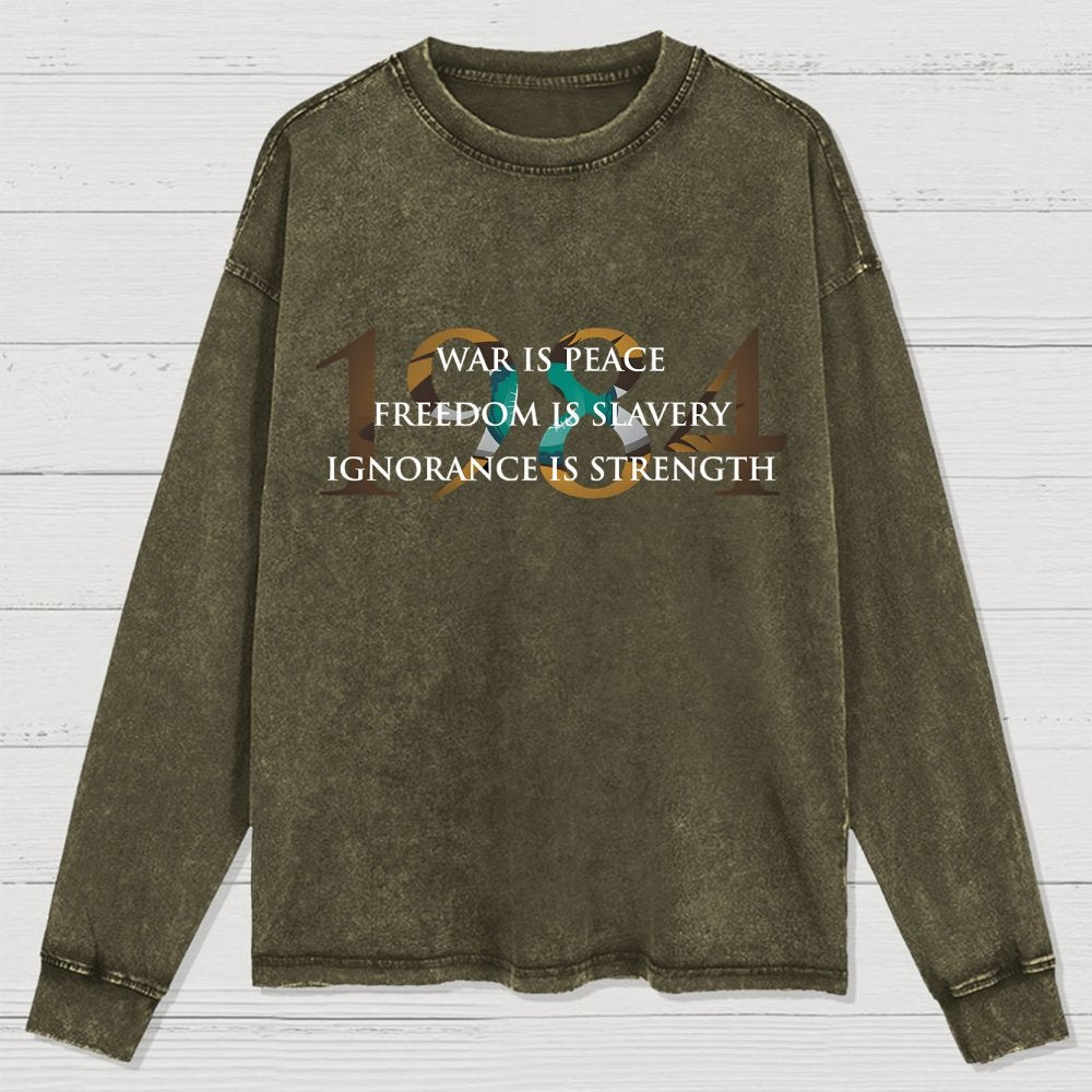 Nineteen Eighty Four Washed Long Sleeve Tee