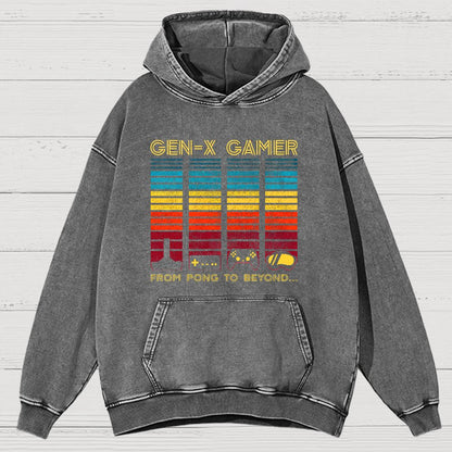 Gen-X Gamer Vintage Distressed Hoodie