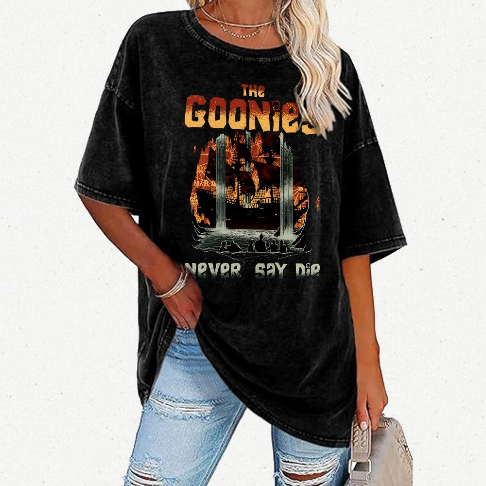 Never Say Die Vintage Distressed T-shirt