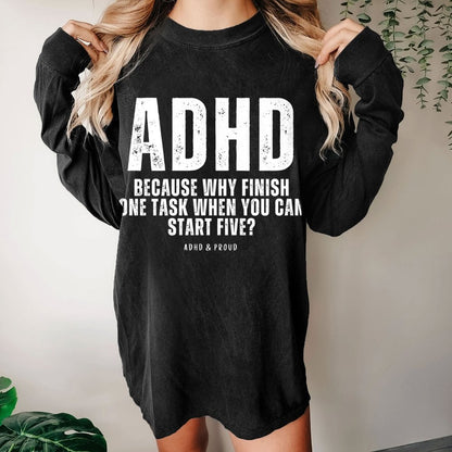ADHD Washed Long Sleeve Tee