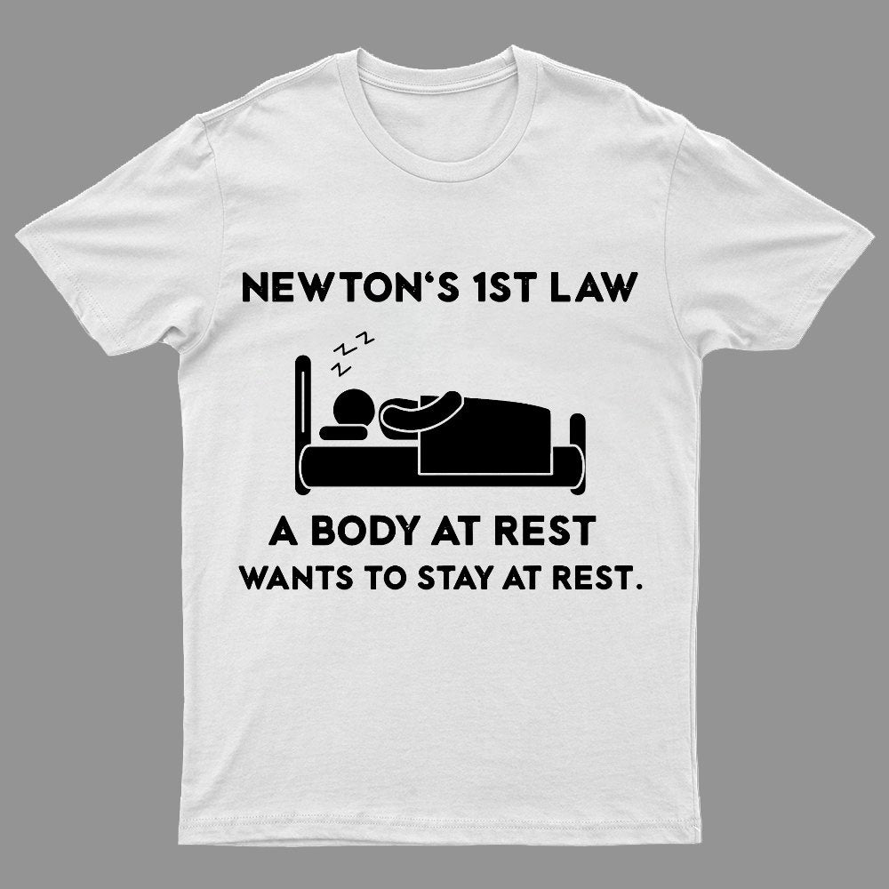 Newton's First Law Funny Geeky T-Shirt