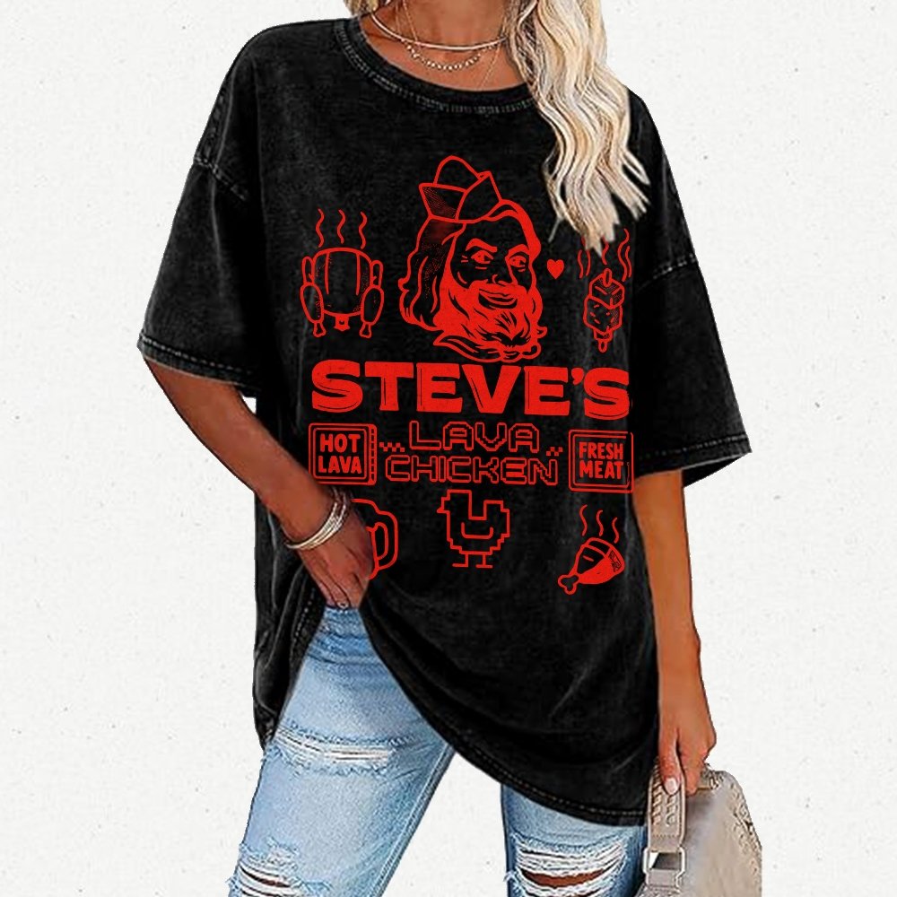Steve's Lava Chicken Vintage Distressed T-shirt