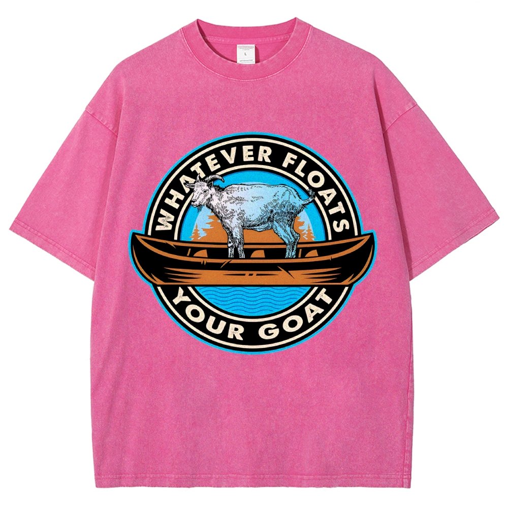 Whatever Floats Your Goat Vintage Distressed T-shirt