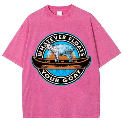 Whatever Floats Your Goat Vintage Distressed T-shirt