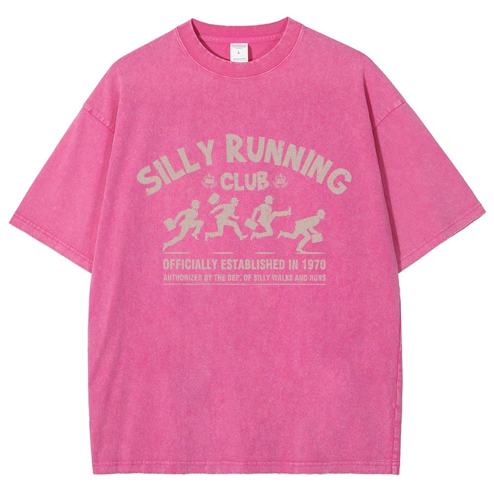 Funny Silly Running Club Vintage Distressed T-shirt