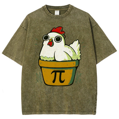 Chicken-Pot-Pie-Math Nerd Vintage Distressed T-shirt