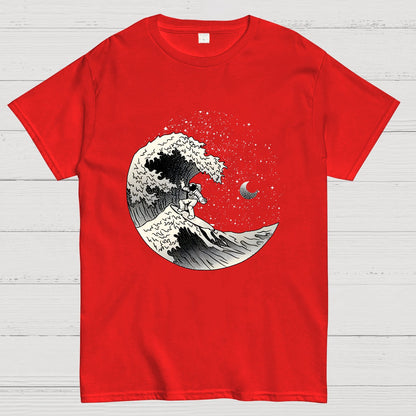 Astronaut Surfing Kanagawa Wave by Tobe Fonseca Geek T-Shirt