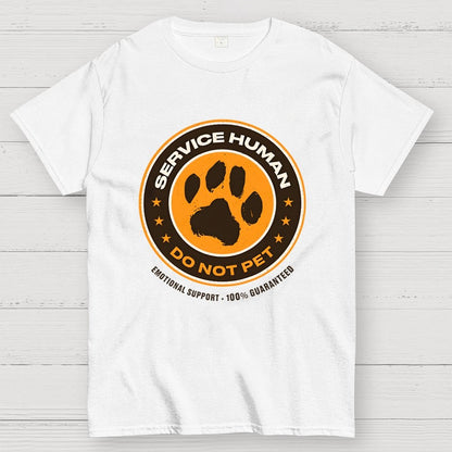 Service Human Do Not Pet Geek T-Shirt