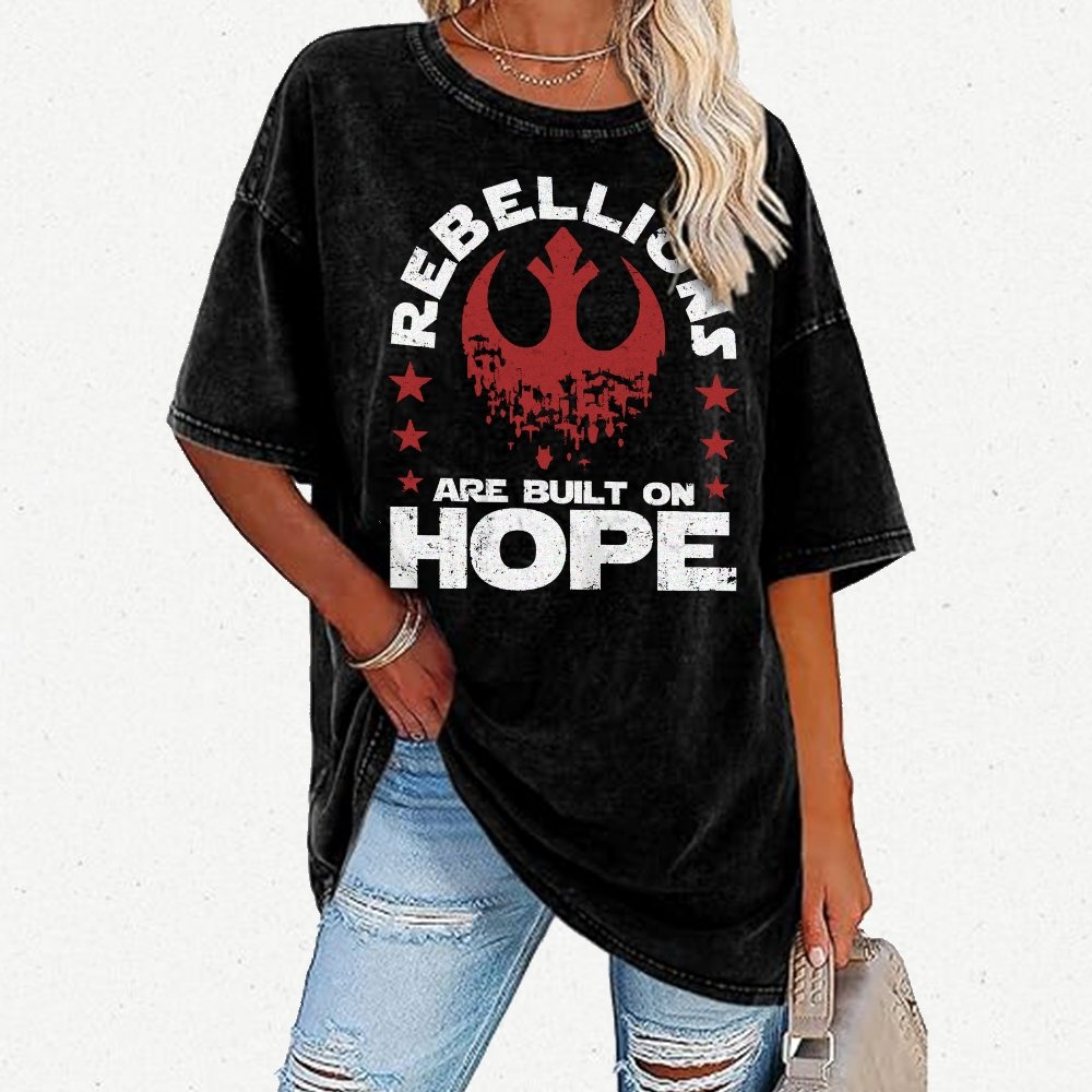 Star Galaxy's  Retro Rebellions Are Built On Hope Vintage Distressed T-shirt