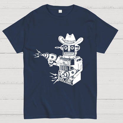 Vintage Cowboy Robot Geeky T-Shirt