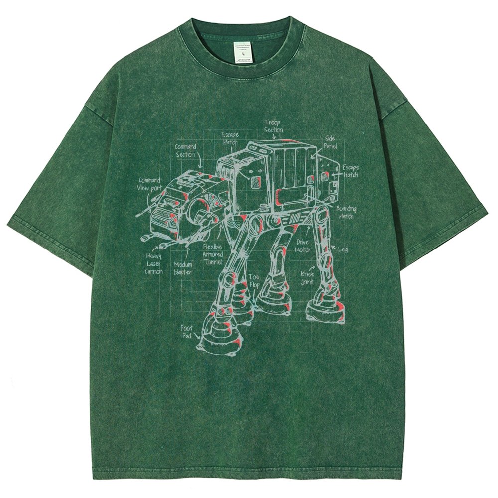 Walker's Blueprint Vintage Distressed T-shirt