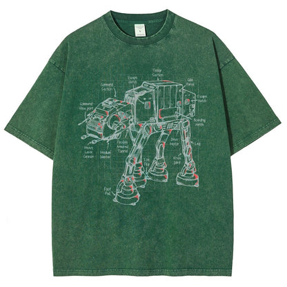 Walker's Blueprint Vintage Distressed T-shirt