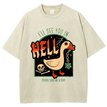 Goose Warning Vintage Distressed T-shirt