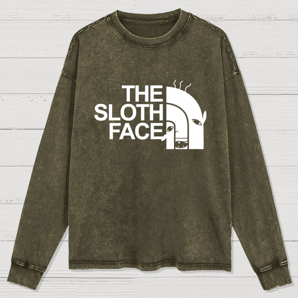 Slothface Washed Long Sleeve Tee