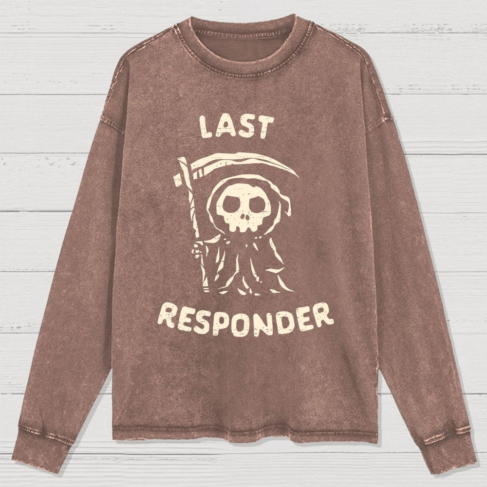 The Last Responder Washed Long Sleeve Tee 2509001396