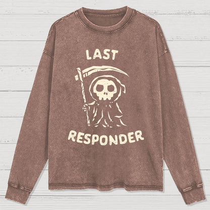 The Last Responder Washed Long Sleeve Tee 2509001396