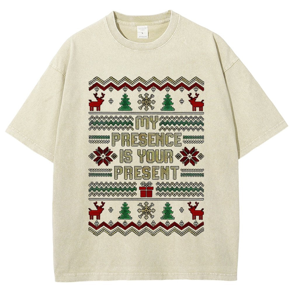 My Presence Is Your Present Vintage Distressed T-shirt