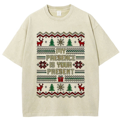 My Presence Is Your Present Vintage Distressed T-shirt