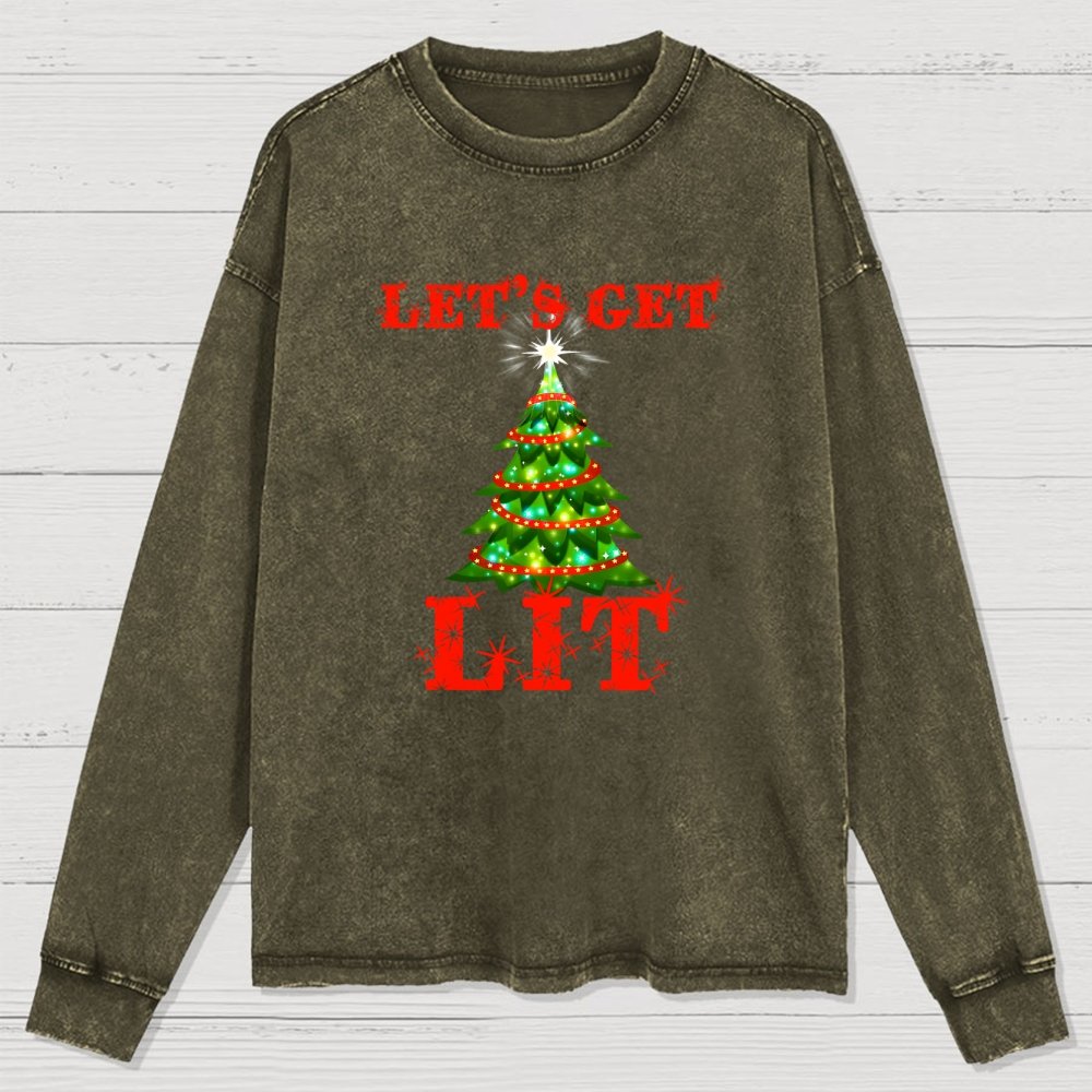 Let's Get Lit Washed Long Sleeve Tee