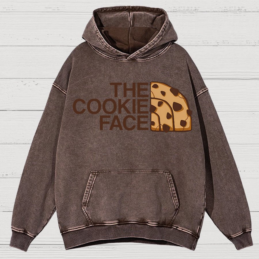 Cookie Face Vintage Distressed Hoodie