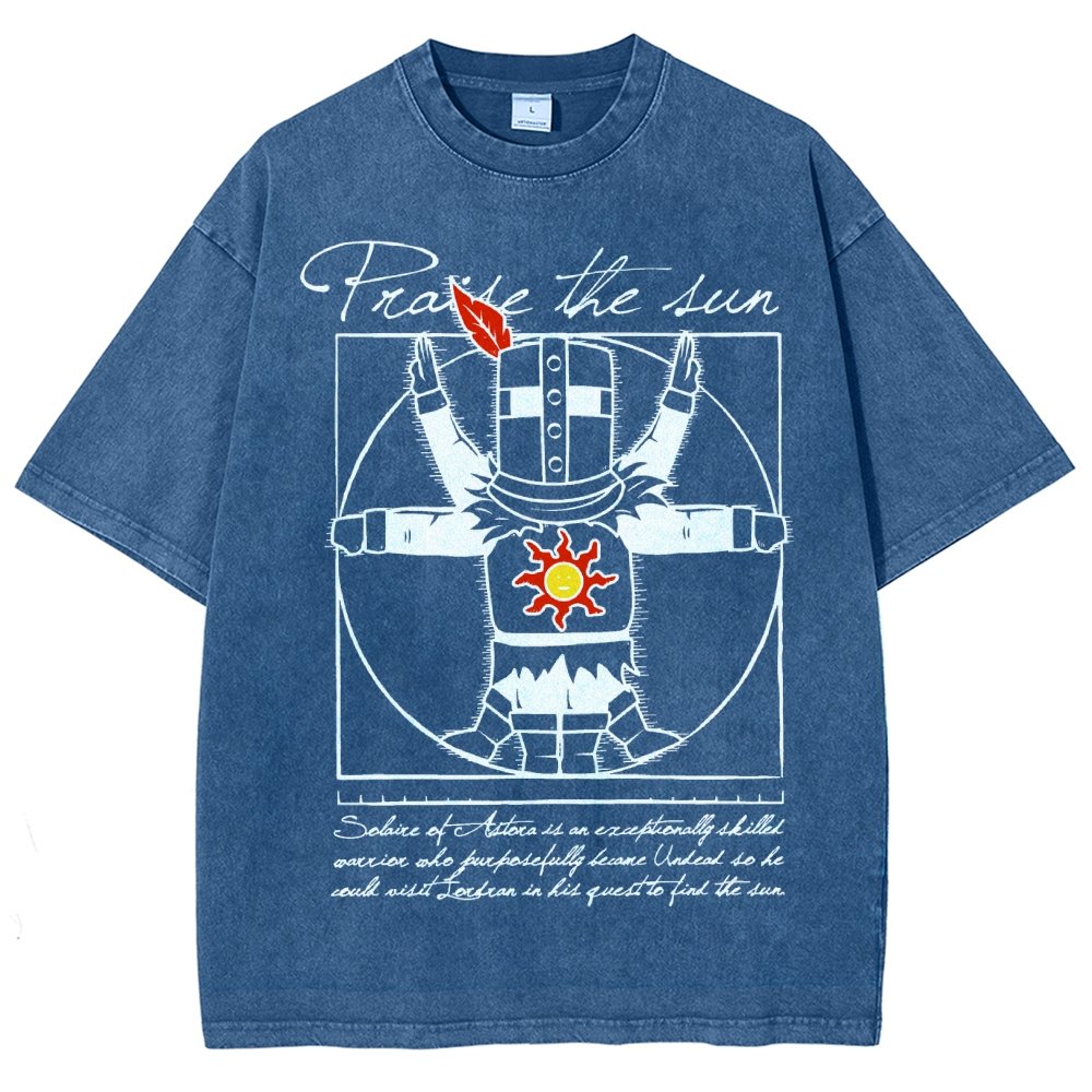 Vitruvian Praise Vintage Distressed T-shirt