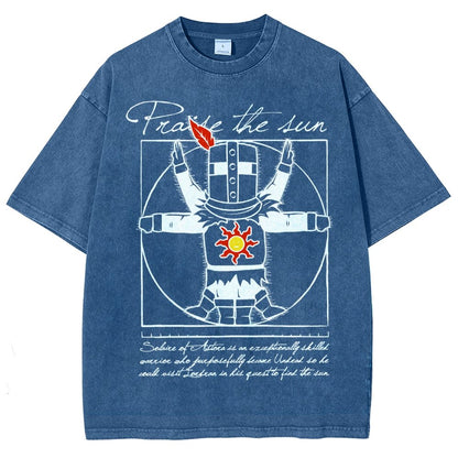 Vitruvian Praise Vintage Distressed T-shirt