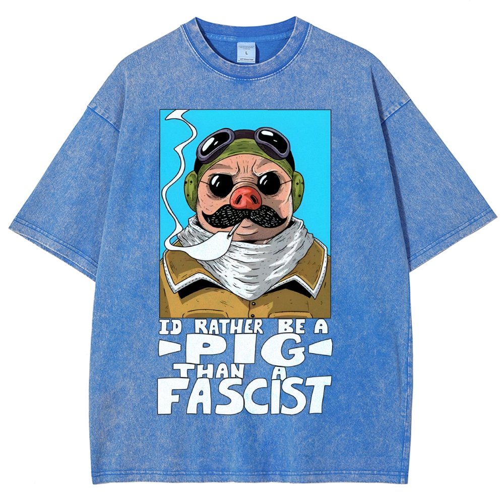 “I’d rather be a Pig than a Fascist.” Vintage Distressed T-shirt