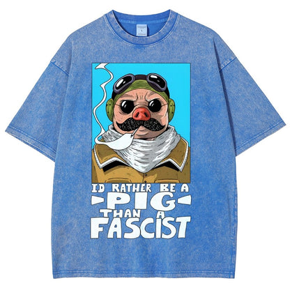 “I’d rather be a Pig than a Fascist.” Vintage Distressed T-shirt