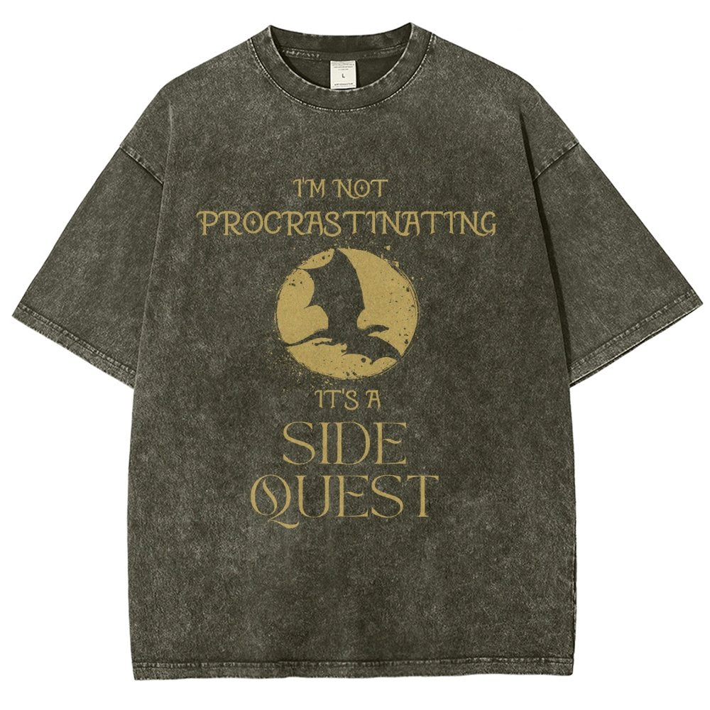 I'm Not Procrastinating It's A Side Quest Vintage Distressed T-shirt