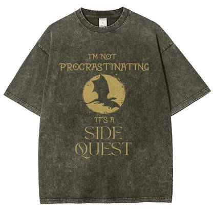 I'm Not Procrastinating It's A Side Quest Vintage Distressed T-shirt