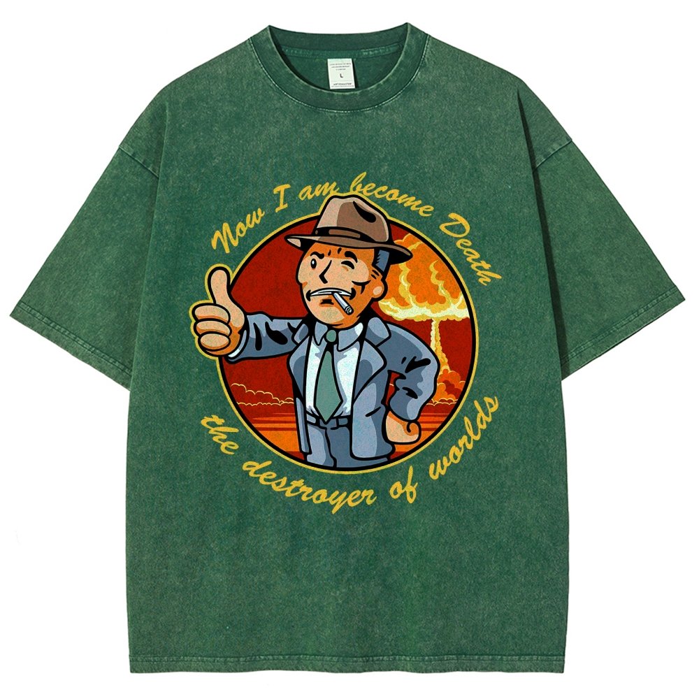 Oppen Boy-Now I am become Death, the destroyer of worlds. Vintage Distressed T-shirt