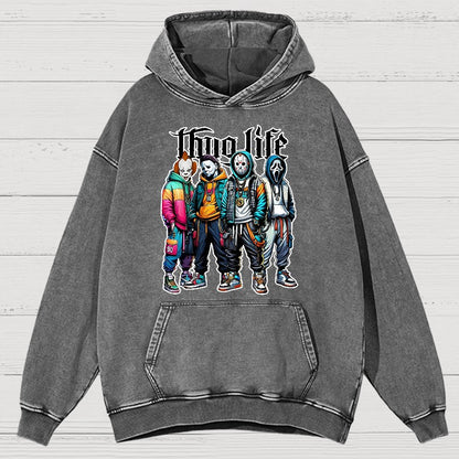 Horror Character Halloween Vintage Distressed Hoodie
