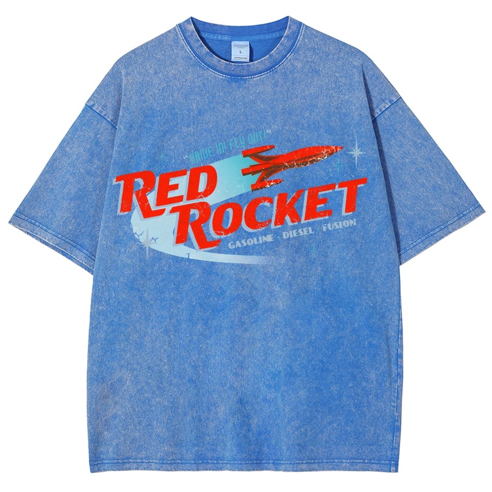 Red Rocket Vintage Distressed T-shirt